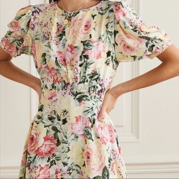 Faithful The Brand | Sidonie Mini Dress Venissa Floral Yellow Size 2 XS - Picture 4 of 10